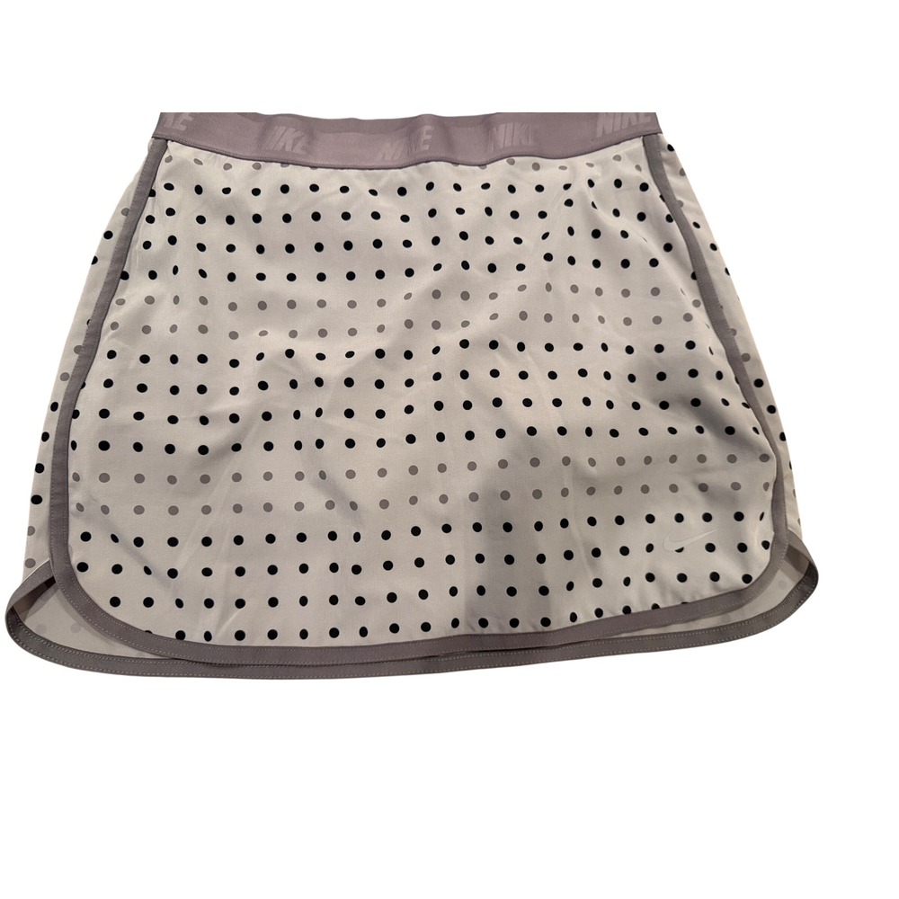Nike Dri-FIT Polka Dot Tennis Skort Grey White Large Activewear Skirt